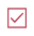 Red box with a checkmark inside