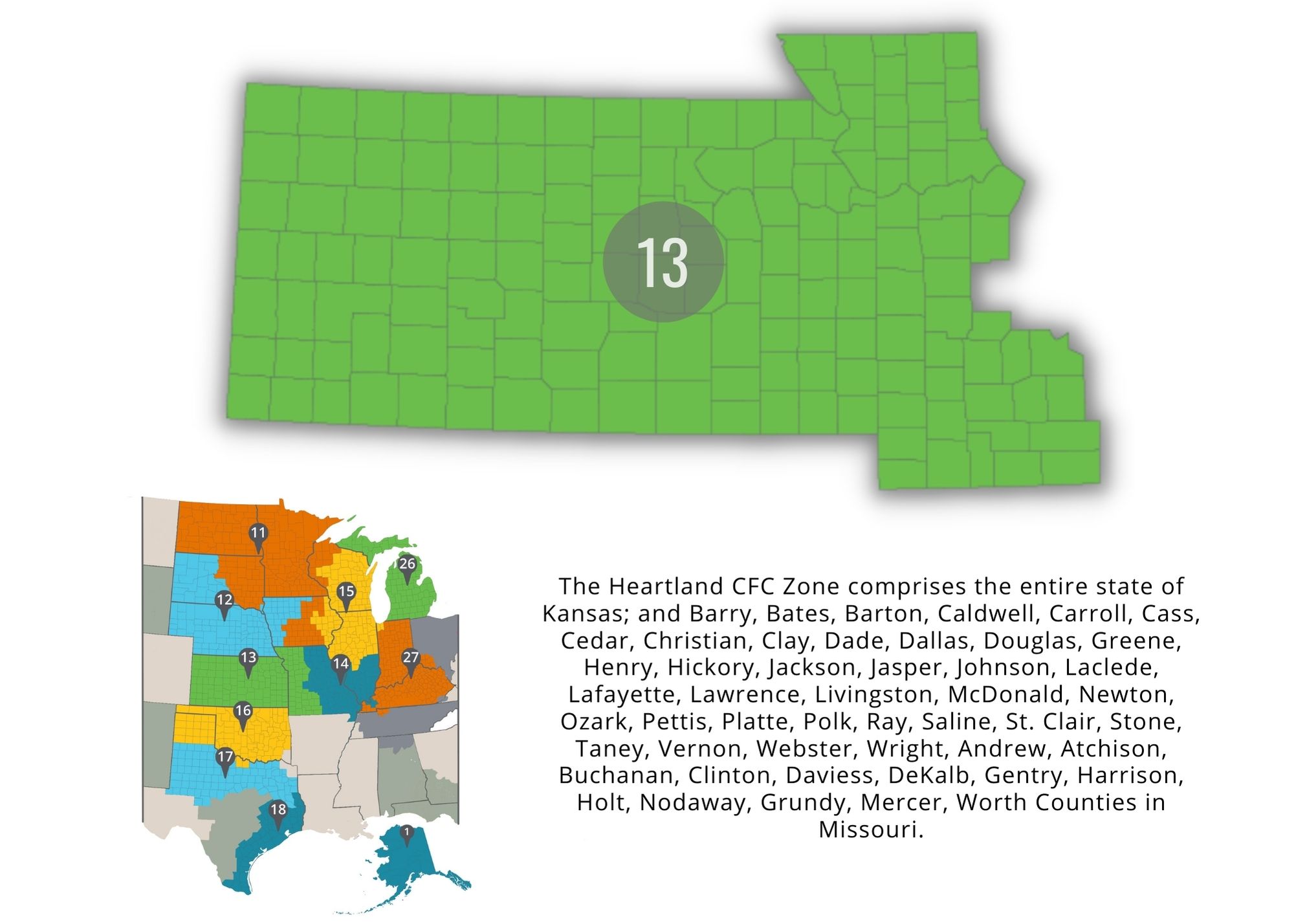 Map of Heartland CFC Counties