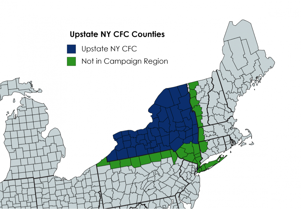Map of the Upstate New York CFC counties
